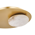 Бра с овальным основанием золотого цвета  и плафоном из алебастра Shaw Lighting варинант исполнения - 2 | Loft Concept в Красноярске