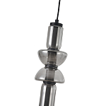 Подвесной светильник из дымчатого стекла цилиндрической формы с чёрным металлическим основанием Hiding secrets варинант исполнения - 3 | Loft Concept в Красноярске