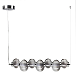 Подвесной светильник линейный с 7-ю рифлеными стеклянными шарами Marcelh Light варинант исполнения - 6 | Loft Concept в Красноярске