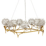 Люстра круглая с декором в виде цветков одуванчика Hanging Dandelion варинант исполнения - 4 | Loft Concept в Красноярске