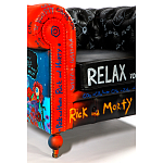 Кресло "Умный Умник" Rick and Morty graffiti chair натуральная кожа  варинант исполнения - 9 | Loft Concept в Красноярске