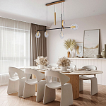 Линейная металлическая геометрическая люстра Geometry Crystal Linear Chandelier варинант исполнения - 2 | Loft Concept в Красноярске