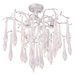 Люстра потолочная с прозрачными стеклянными подвесками в форме капель Droplet Chandelier варинант исполнения - 1 | Loft Concept в Красноярске