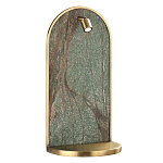 Настенный светильник зеленого цвета с бронзовой рамкой овальной формы с полкой Herbarium  варинант исполнения - 3 | Loft Concept в Красноярске