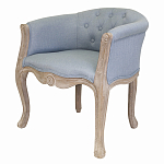 Кресло низкое в стиле прованс Louis French Armchair light blue flax варинант исполнения - 3 | Loft Concept в Красноярске