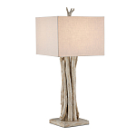 Настольная лампа с каркасом в виде веток деревьев с абажуром из ткани Natural Driftwood варинант исполнения - 1 | Loft Concept в Красноярске