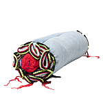 Подушка из джинсовой одежды и вязания Heart&Brain 2 варинант исполнения - 2 | Loft Concept в Красноярске