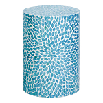 Столик с инкрустацией с перламутровым узором Flower Blue варинант исполнения - 1 | Loft Concept в Красноярске