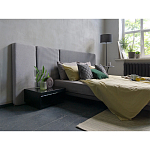 Кровать с большим мягким изголовьем Unity Grey Bed варинант исполнения - 2 | Loft Concept в Красноярске