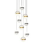 Люстра каскадная с 9-ю подвесами бронза и никель Peggy Futura lamp варинант исполнения - 1 | Loft Concept в Красноярске