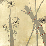 Обои ручная роспись Bamboo Dark Lacquer on Deep Rich Gold gilded tea paper варинант исполнения - 2 | Loft Concept в Красноярске