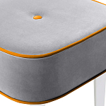 Квадратный мягкий пуф на белых ножках Winton Pouf Square варинант исполнения - 12 | Loft Concept в Красноярске