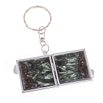 Зеркало брелок складное двухстороннее из натурального камня Серафинит Stone Mirrors варинант исполнения - 6 | Loft Concept в Красноярске