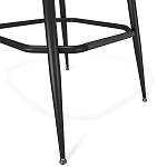 Барный стул со спинкой и подлокотниками на 4-х металлических ножках Douglas Rhombus Синий Велюр варинант исполнения - 4 | Loft Concept в Красноярске