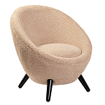 Кресло розовое с обивка из искусственного каракуля Iconic Creation варинант исполнения - 1 | Loft Concept в Красноярске