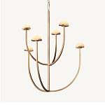 Люстрас 6-ю мраморными плафонами в форме купола Light Warm Light варинант исполнения - 5 | Loft Concept в Красноярске