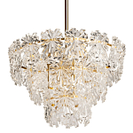 Люстра многоярусная с объемными прозрачными цветами Hanging Flowers варинант исполнения - 1 | Loft Concept в Красноярске