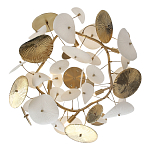 Люстра с белыми и золотистыми цветами Dahlia Flowers Lamp варинант исполнения - 4 | Loft Concept в Красноярске