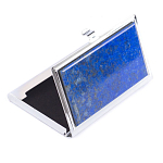 Визитница карманная металлическая с накладкой из натурального камня Лазурит Stone Business Card Holders  варинант исполнения - 2 | Loft Concept в Красноярске