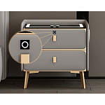 Умная прикроватная тумбочка c зарядкой для телефона Nightstand Smart варинант исполнения - 1 | Loft Concept в Красноярске