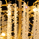 Люстра многоярусная с каркасом из металла и прозрачными подвесками FAIRYTREE Light варинант исполнения - 5 | Loft Concept в Красноярске