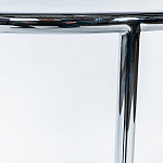 Приставной столик на серебристом основании с столешницей из стекла Noir варинант исполнения - 3 | Loft Concept в Красноярске