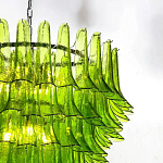 Люстра из семи ярусов зеленого стекла Independence варинант исполнения - 3 | Loft Concept в Красноярске