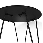 Стол журнальный c круглой столешницей из стекла серого цвета Gray and Gold Marble варинант исполнения - 5 | Loft Concept в Красноярске