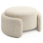 Круглая Оттоманка Alice ткань букле варинант исполнения - 1 | Loft Concept в Красноярске