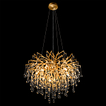 Люстра подвесная с прозрачными стеклянными подвесками в форме капель Диаметр 60 см Droplet Chandelier варинант исполнения - 5 | Loft Concept в Красноярске