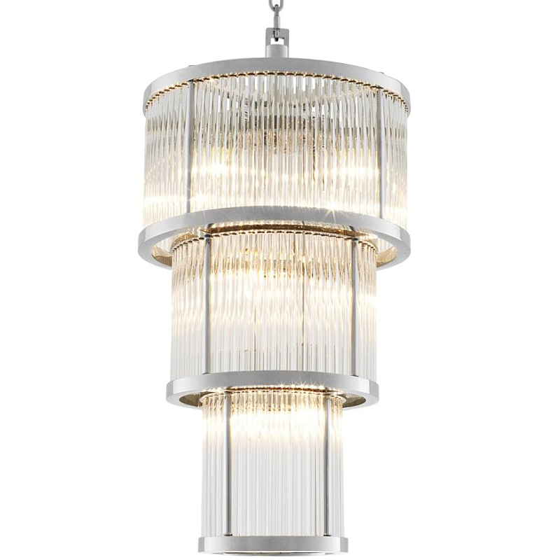 Люстра Chandelier Avery Nickel Никель Прозрачное Стекло в Красноярске | Loft Concept 