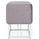 Пуф квадратный фиолетовый велюр на белом металлическом основании Celeste Purple варинант исполнения - 2 | Loft Concept в Красноярске