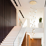 Каскадная люстра с плафонами в виде круглых пластин из хрусталя Esme Round Plates Chandelier 25 варинант исполнения - 3 | Loft Concept в Красноярске