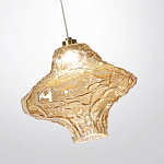 Подвесной светильник с плафоном из фактурного светло-янтарного стекла Light Ensemble варинант исполнения - 5 | Loft Concept в Красноярске