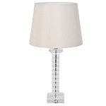 Настольная лампа с кремовым абажуром на фактурном стеклянном основании Source варинант исполнения - 1 | Loft Concept в Красноярске