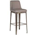 Стул барный светло-серый из экокожи Spectacular High Bar Stool варинант исполнения - 1 | Loft Concept в Красноярске