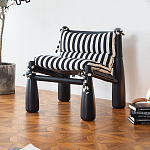 Кресло черно-белое со съемными подушками Celebrity варинант исполнения - 1 | Loft Concept в Красноярске