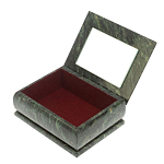 Шкатулка с зеркалом из натурального камня змеевик Stone Casket варинант исполнения - 4 | Loft Concept в Красноярске