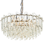 Круглая многоярусная люстра с хрустальным декором Cascade Waterfall Crystal Chandelier 12 варинант исполнения - 1 | Loft Concept в Красноярске