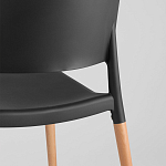 Пластиковый стул на ножках из массива бука Ferret Black 4 шт варинант исполнения - 6 | Loft Concept в Красноярске