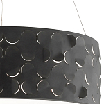 Люстра в форме цилиндра с чёрным фактурным абажуром Round Necklines варинант исполнения - 1 | Loft Concept в Красноярске