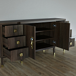 Большой Комод-буфет Elsa Dreams Walnut с ящиками варинант исполнения - 1 | Loft Concept в Красноярске