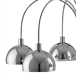 Люстра круглая серебряная с 6-ю плафонами в форме куполов Silver Domes варинант исполнения - 1 | Loft Concept в Красноярске