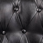 Кресло кожаное с мягкими подлокотниками на 4-х деревянных ножках Logan Leather Armchair black варинант исполнения - 5 | Loft Concept в Красноярске
