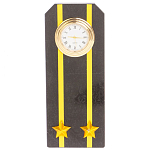 Часы подарочные настольные в виде погона ВМФ из натурального камня Змеевик Military Clock варинант исполнения - 4 | Loft Concept в Красноярске