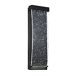 Настенный фонарь уличный прямоугольный черного цвета со стеклом с пузырьками Eurofase варинант исполнения - 2 | Loft Concept в Красноярске
