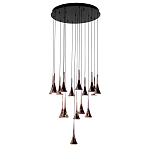 Люстра светодиодная с акриловыми конусообразными плафономи розовое золото Astra 60   варинант исполнения - 2 | Loft Concept в Красноярске