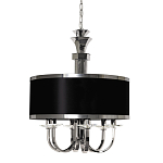 Люстра подвесная круглая с черным абажуром и чашей крепления в форме многогранника Natural Concepts варинант исполнения - 1 | Loft Concept в Красноярске