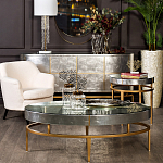 Столик журнальный серебристый с круглой столешницей Showing Refinement варинант исполнения - 3 | Loft Concept в Красноярске