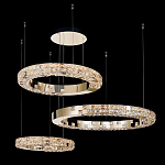 Люстра из 3-х колец с мозаичным хрустальным оформлением Sparks of Crystal варинант исполнения - 1 | Loft Concept в Красноярске